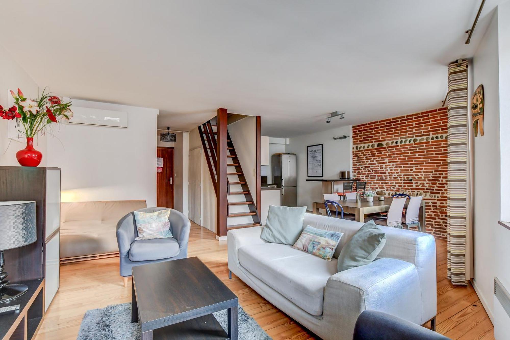 Duplex Tolosa - Pont-Neuf, Dome De La Grave, 2 Bdrs 85M2, Ac, Free Private Car Park - T3 85M2 Avec Clim, Parking Prive Gratuit Bagian luar foto