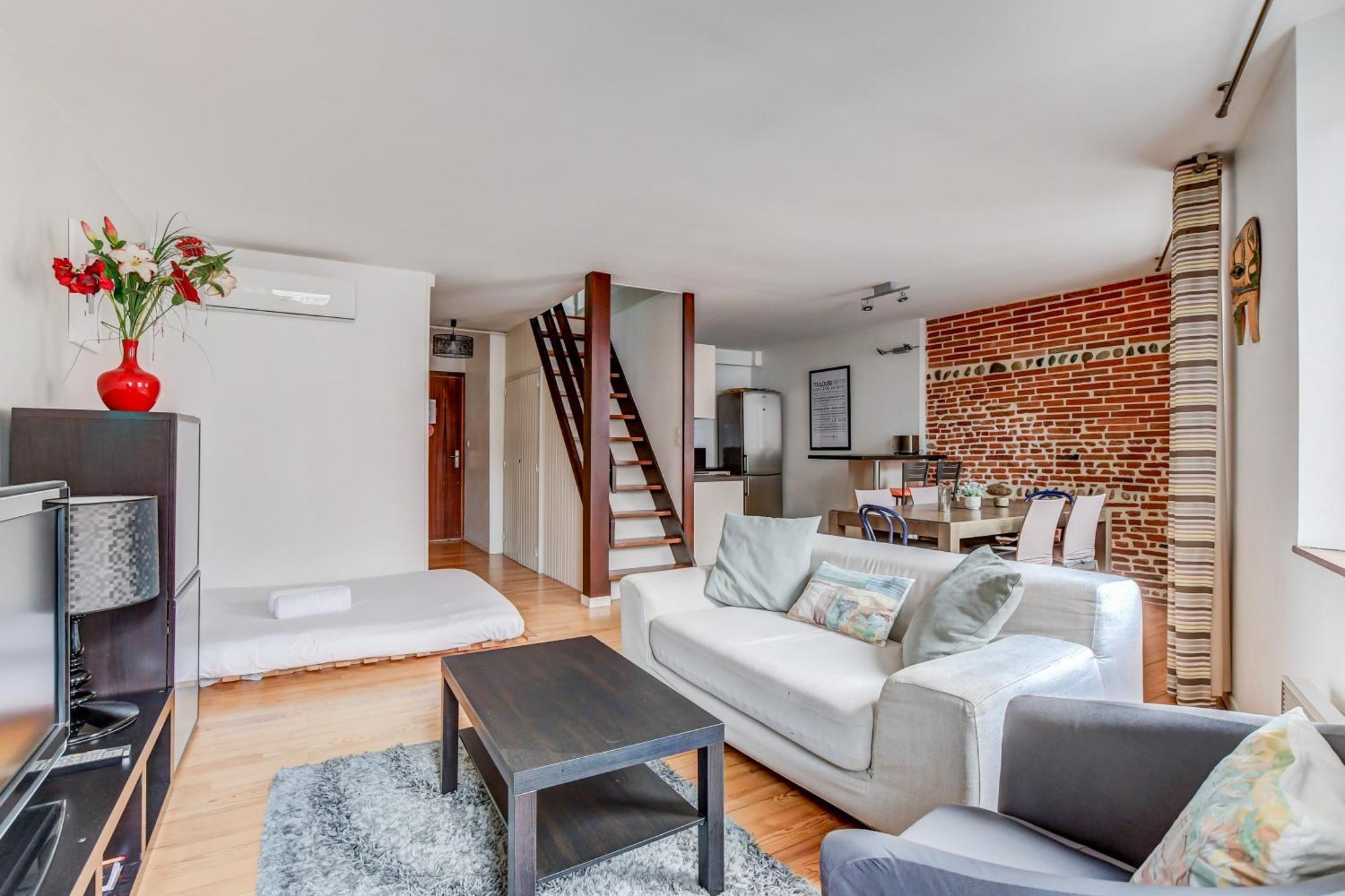 Duplex Tolosa - Pont-Neuf, Dome De La Grave, 2 Bdrs 85M2, Ac, Free Private Car Park - T3 85M2 Avec Clim, Parking Prive Gratuit Bagian luar foto